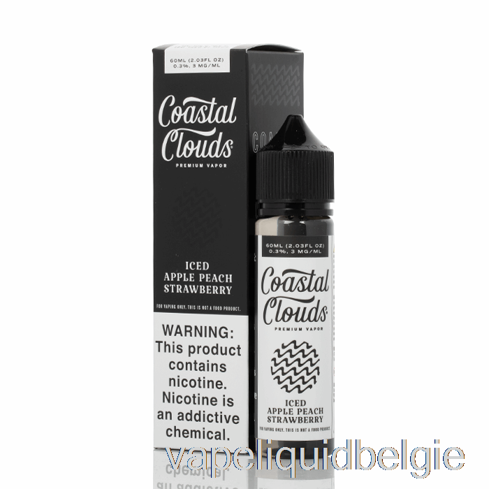 Vape Vloeistof Ijsappel Perzik Aardbei - Kustwolken Co. - 60 Ml 0 Mg